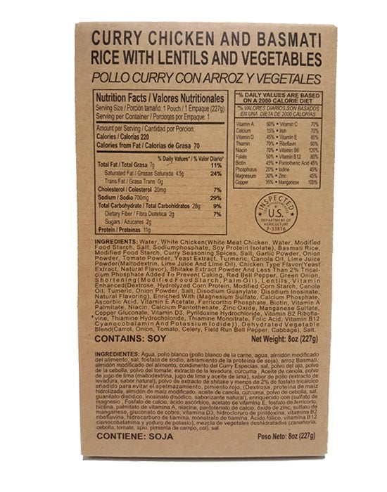 MRE Meals – without Heaters