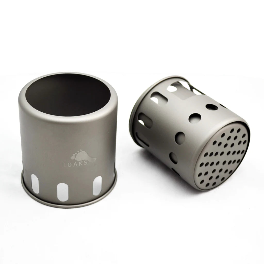 TOAKS TITANIUM BACKPACKING WOOD BURNING STOVE
