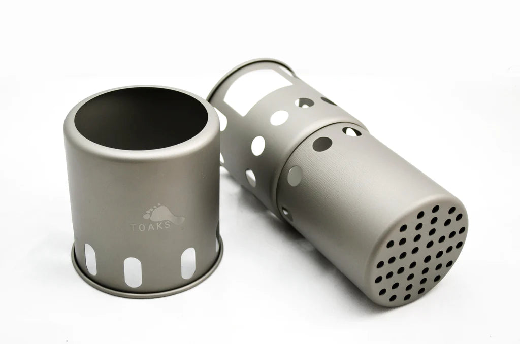 TOAKS TITANIUM BACKPACKING WOOD BURNING STOVE