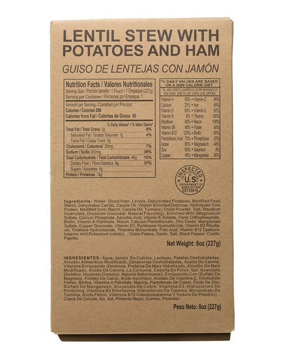 MRE Meals – without Heaters