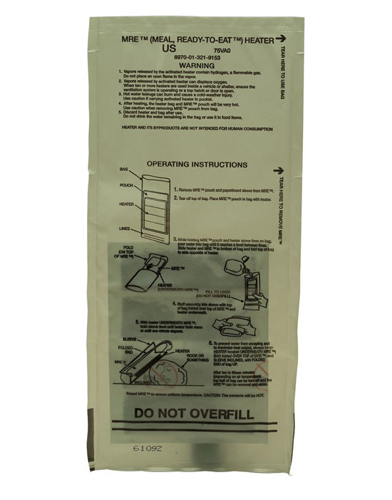 MRE Meals – Standard Variety with Heaters
