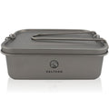 Reheat Over Fire. Same Box. 1200ml Titanium Bento · Airtight leakproof seal · Reheatable on open flame · 9 oz