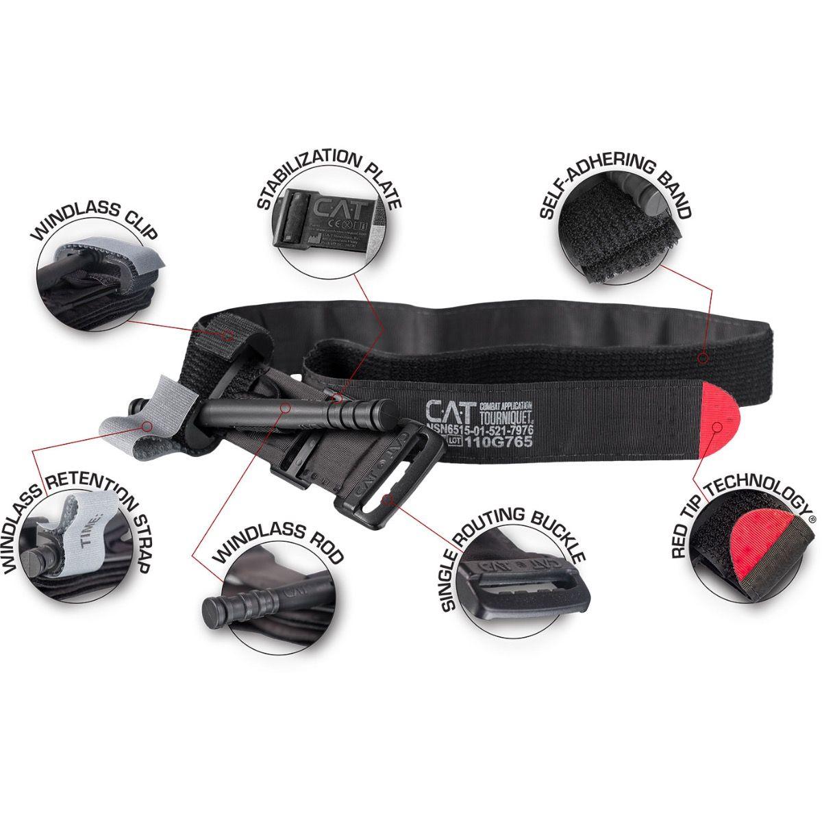 NAR COMBAT APPLICATION TOURNIQUET (C-A-T)  GEN7 - TACTICAL BLACK